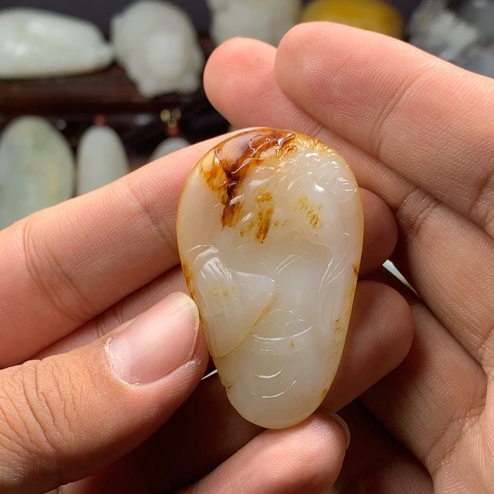 和田玉未镶嵌挂件