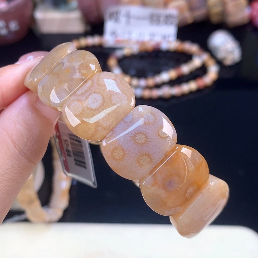 【闪购商品】颈饰未镶嵌硅化珊瑚（珊瑚玉）福利手牌（11号）