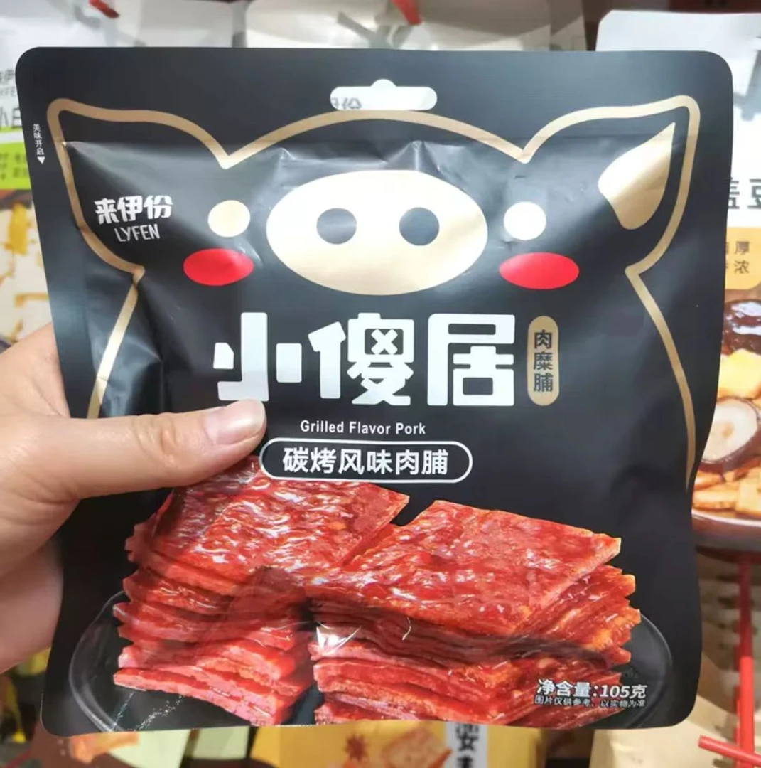 来伊份碳烤风味肉铺(肉糜脯) 105g*3包【日期到25年11月17日】