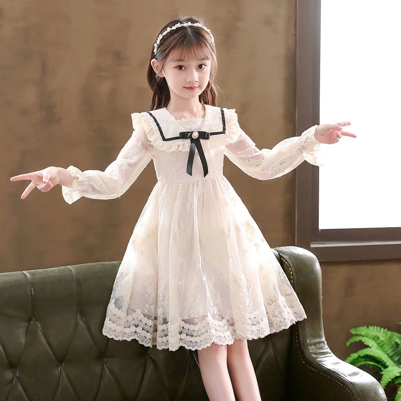 （连衣裙）女童连衣裙秋装2023新款春秋装网红中大童儿童装裙子