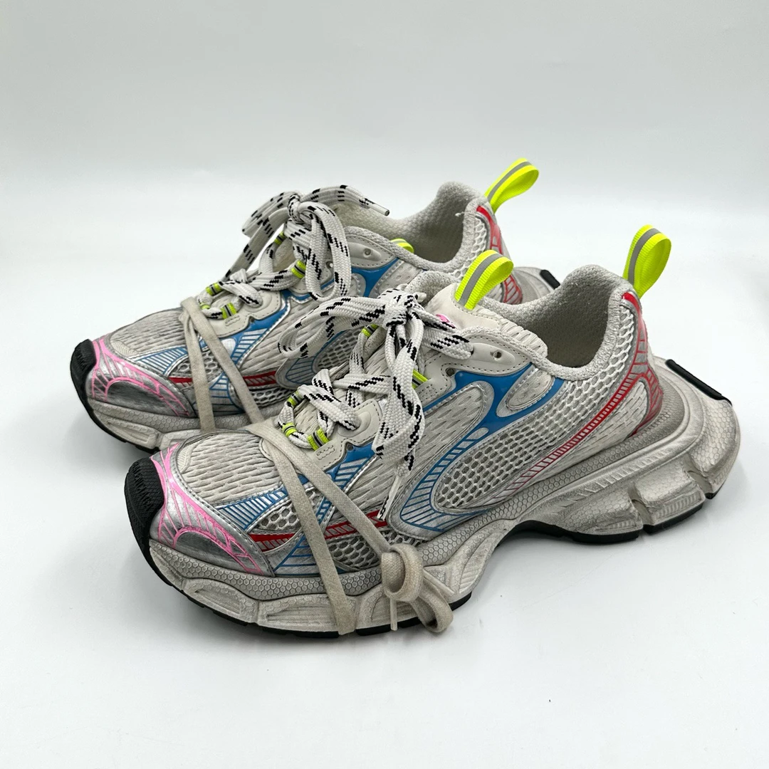 95新 Balenciaga/巴黎世家 41码/3xl白蓝红做旧老爹鞋/05770