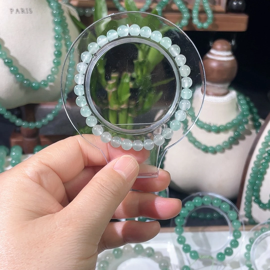 石英质玉（非洲翠）合金手链