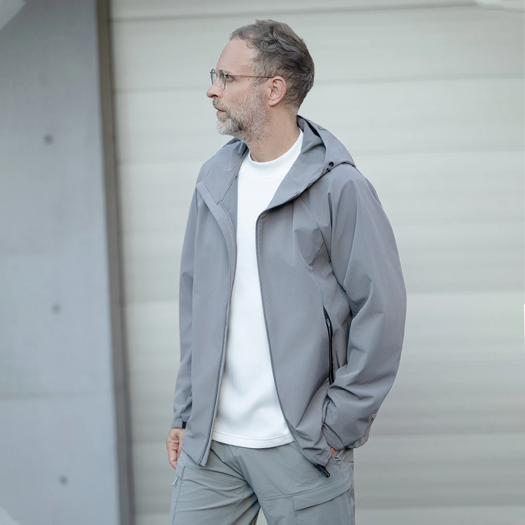 EDOT 日企面料软壳锋衣外套男2025新款春秋季商务休闲夹克男款