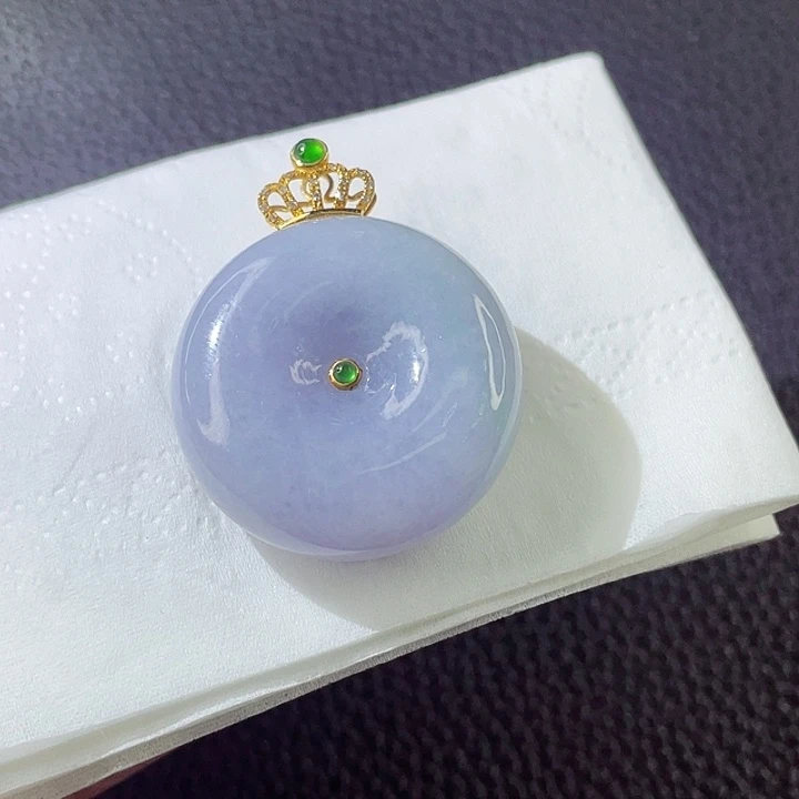 翡翠颈饰18K金镶嵌翡翠