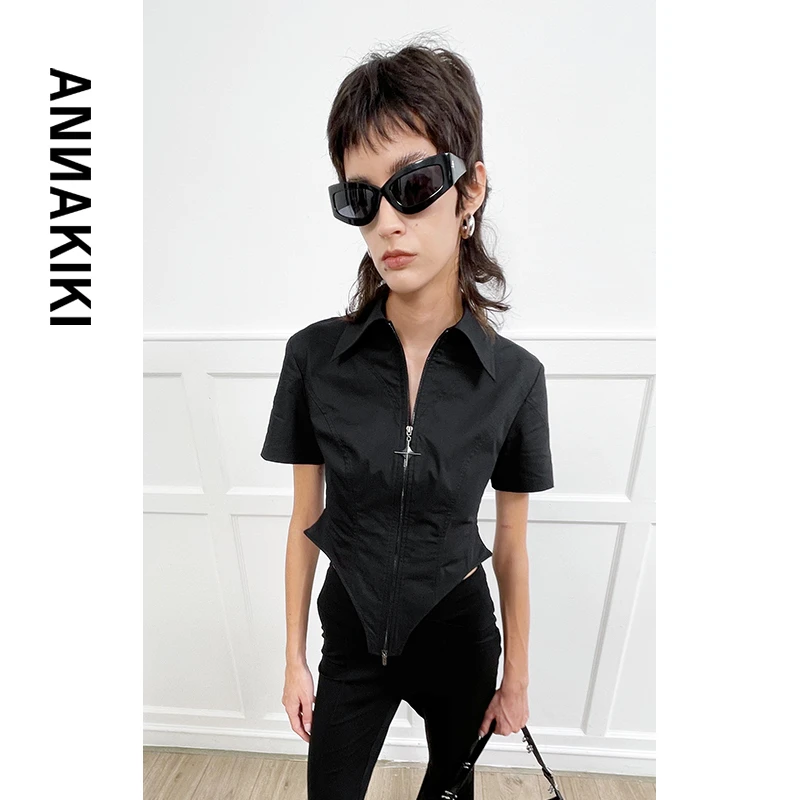 【AUNISEX专属】ANNAKIKI 四芒星分割收腰衬衫3D2A0307H380