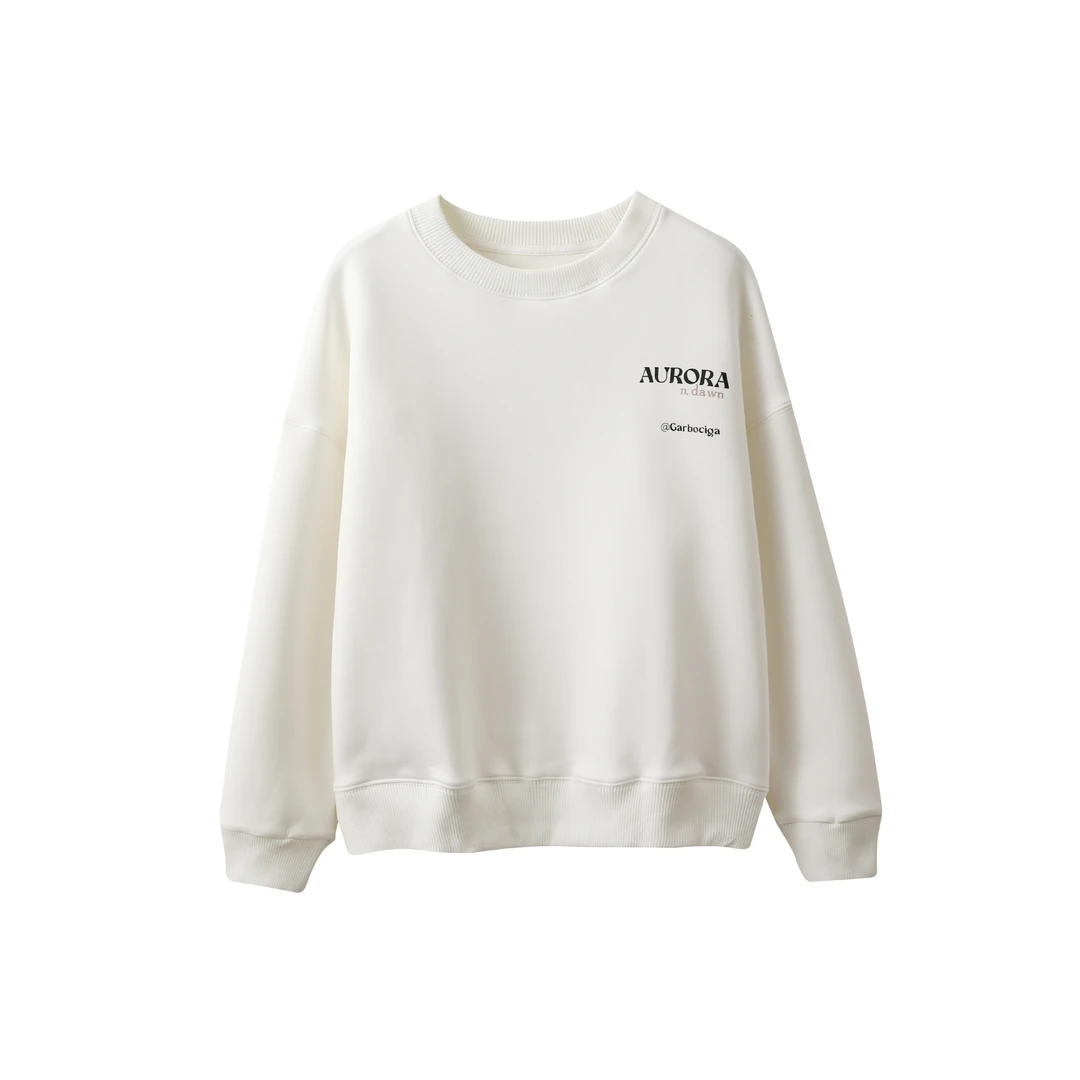 特！门店45&9！ 盐系高级感~宽松百搭圆领卫衣女L72038