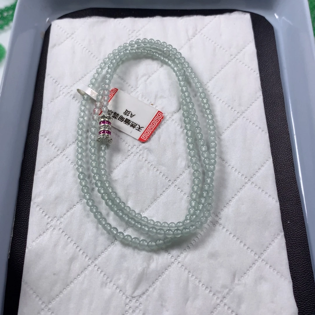 翡翠未镶嵌颈饰项链
