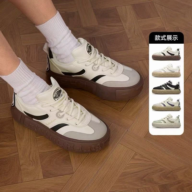 PALLADIUM帕拉丁情侣款2025厚底增高经典复古德训音符鞋板鞋9470