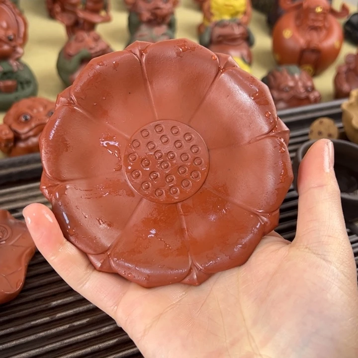 紫砂茶宠紫砂莲底座
