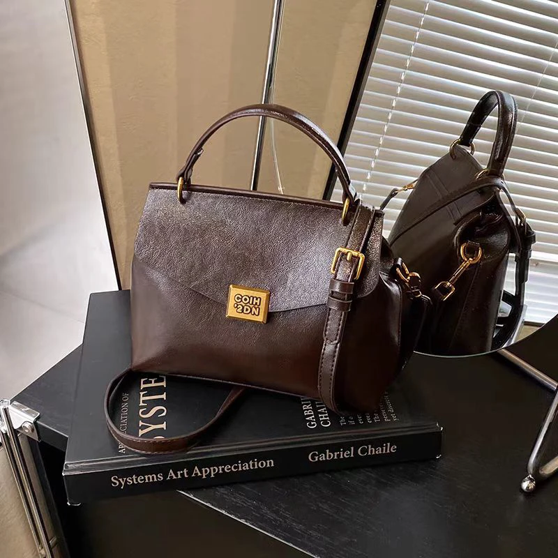 轻奢港风防刮单肩包桶包小众韩版简约秋冬女士洋气百搭时尚休闲