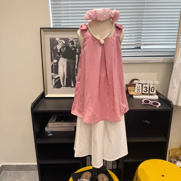 现货~女童夏装休闲套装新款儿童韩国洋气背心套A5-831/YL-509