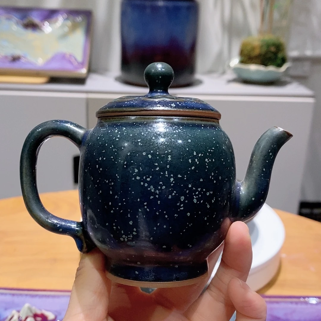钧窑星辰蓝宫灯壶