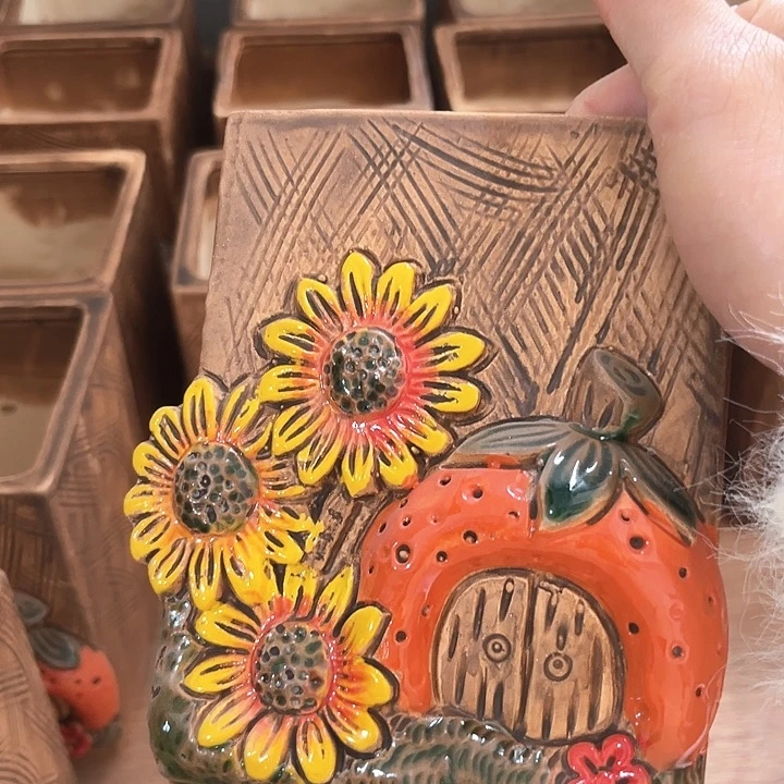 红陶粗陶多肉花盆