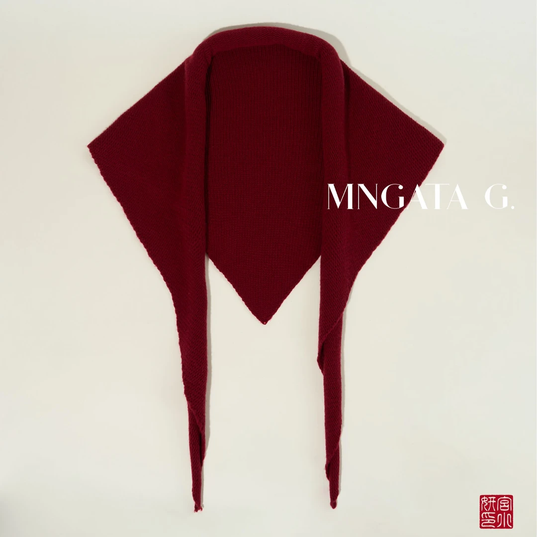MNGATA G.宫小妍【五正色围巾】新中式三角披肩百搭保暖秋冬X280514