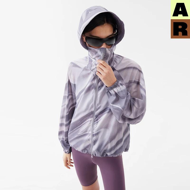 AR艺术绸缎三季全能防晒外套轻薄透气户外遮阳防紫外线女UPF50+
