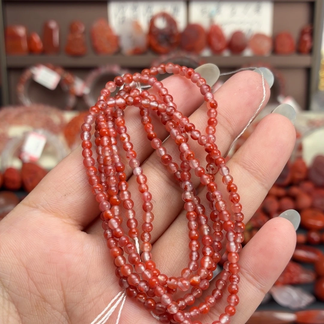 南红玛瑙未镶嵌颈饰3咪➕多圈手串