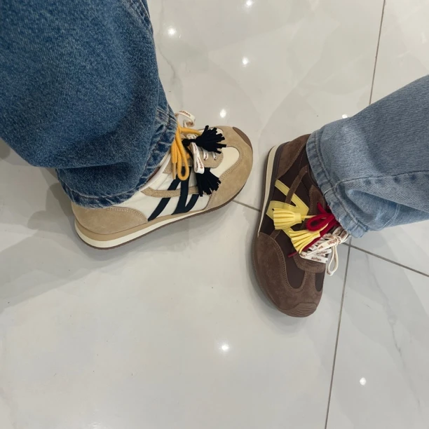 XINYIGE芒果鞋真皮6790撞色时尚休闲鞋鞋带款