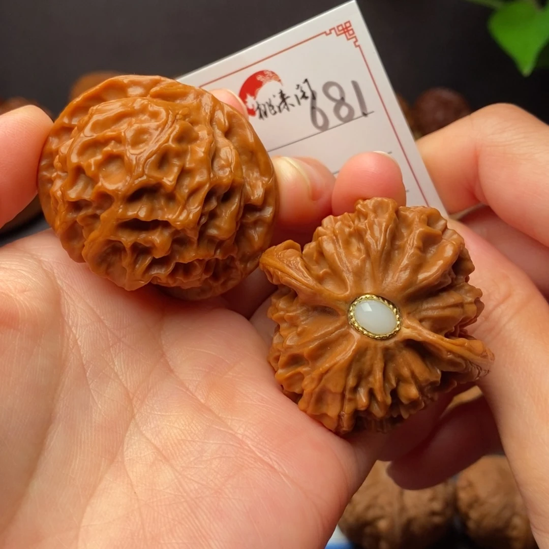 把件文玩核桃681号44全品龙鳞纹