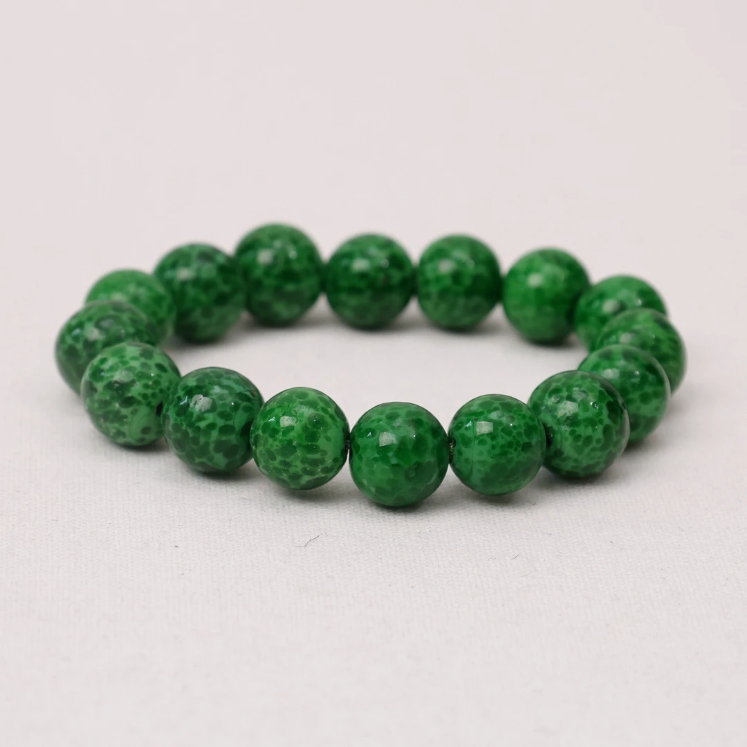 合金手链 SC0536-1  14mm绿色蛙皮满串手链