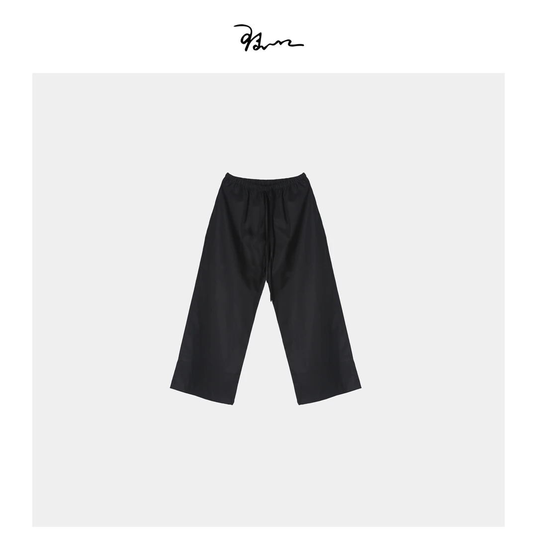 【卡望】陆一口女装定制高腰抽绳直筒八分裤