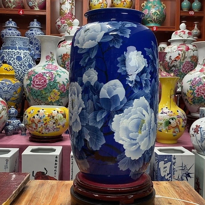 景德镇陶瓷手工手绘花瓶摆件