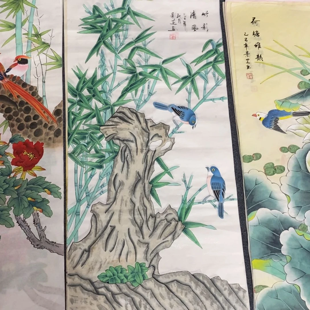 国画尺寸100✖️50三尺工笔手绘画