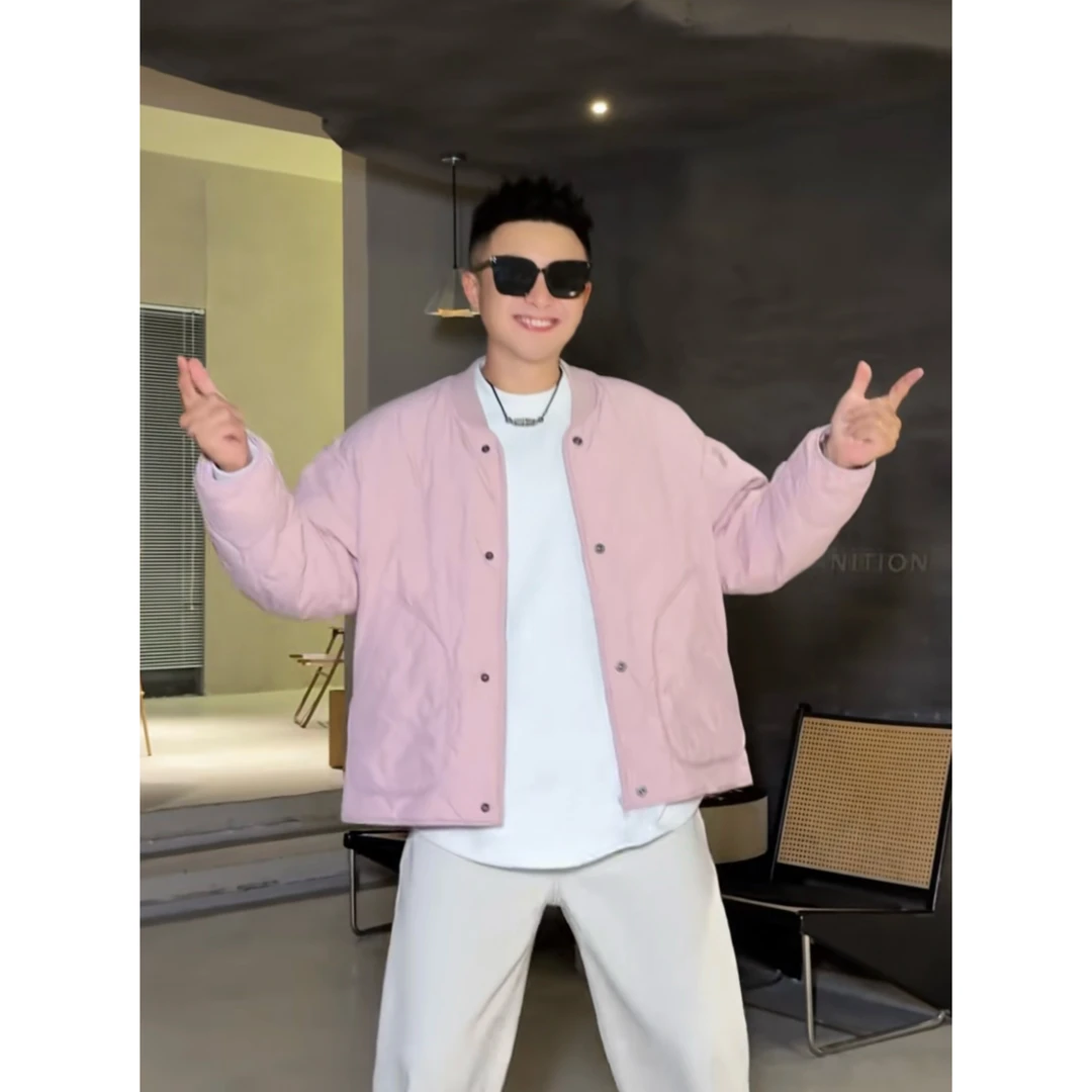 YULE语乐 9049棒球领轻薄羽绒服90白鸭绒秋冬休闲菱格绗缝外套