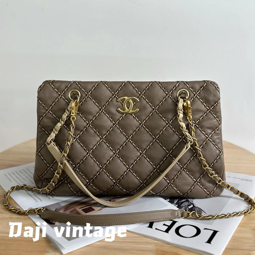 95新 Chanel/香奈儿 大吉中古3/Chanel香奈儿外缝托特单肩包