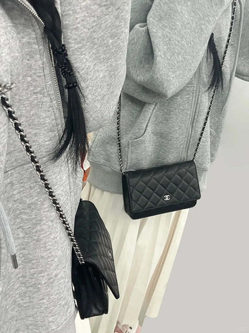 95新 Chanel/香奈儿 发财woc黑银羊/98新/优选