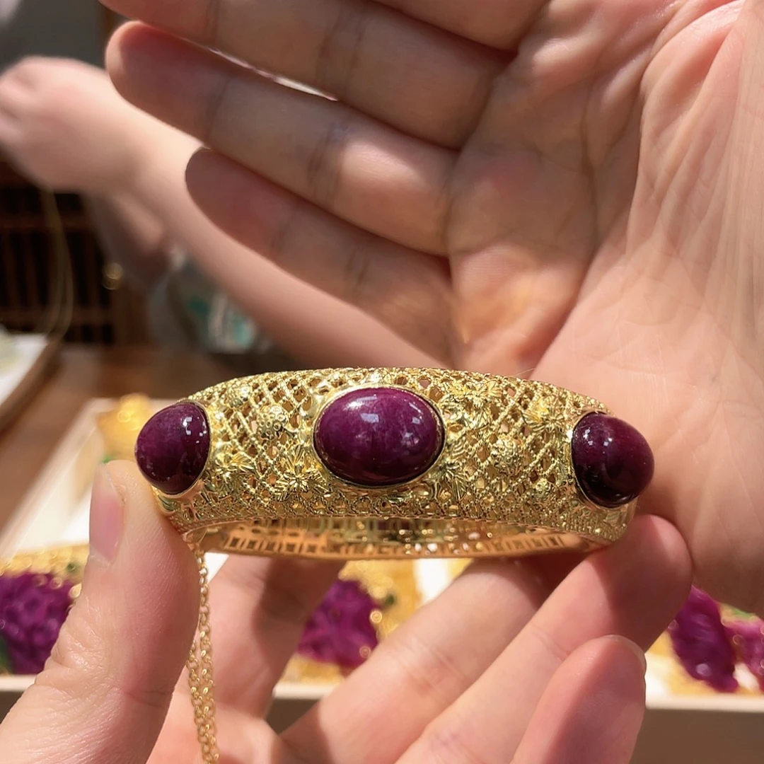 锦纶非金属手镯红宝