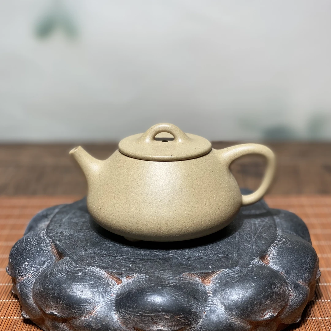 宜兴全手工紫砂壶石瓢壶黄龙山宝山矿区原矿本山段泥180cc国潮