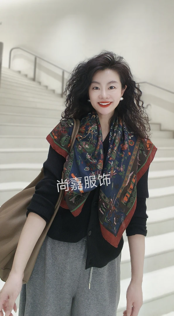 【发财树】86方巾双面柔软细腻手感方巾围巾