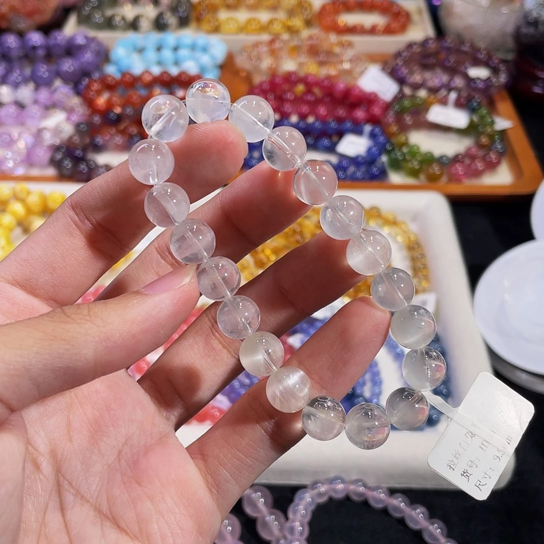 未镶嵌手链水晶拉丝白兔毛9.5