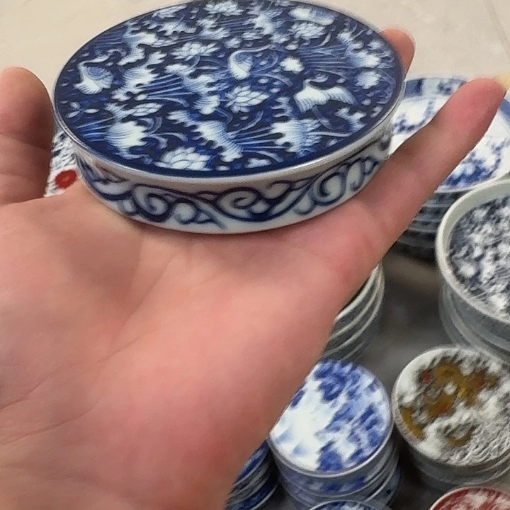 瓷片青花一路连科盖直景德镇