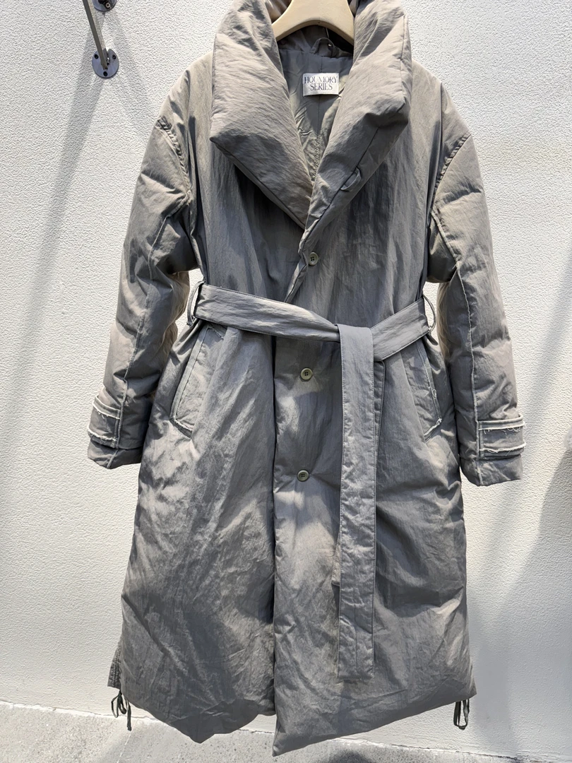 设计师中长款常规休闲羽绒服加厚冬季百搭收腰