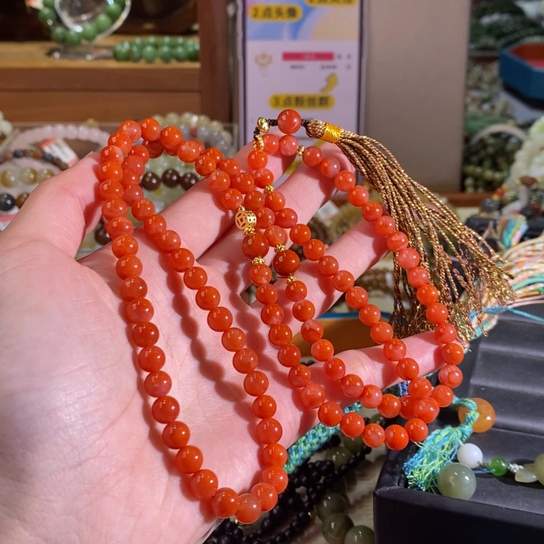 南红玛瑙手链未镶嵌