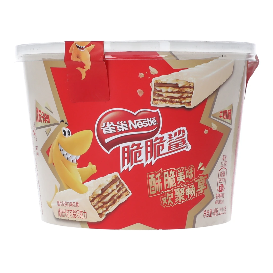 Nestle/雀巢雀巢脆脆鲨威化代可可脂巧克力牛奶味 212.5g