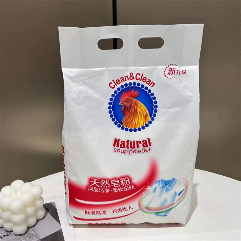大公鸡天然皂粉强力去污持久洗衣粉冷水速溶低泡家用留香强效
