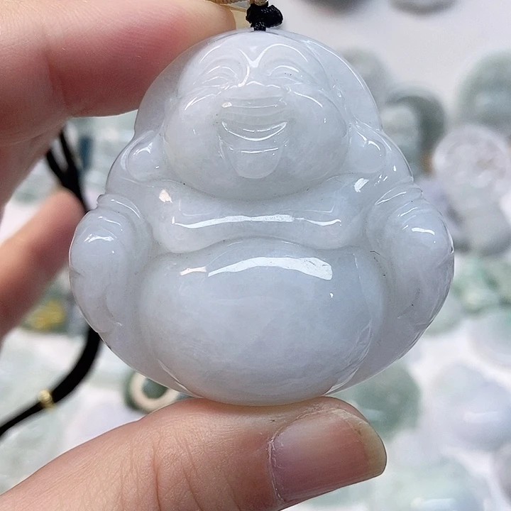 翡翠未镶嵌颈饰佛公