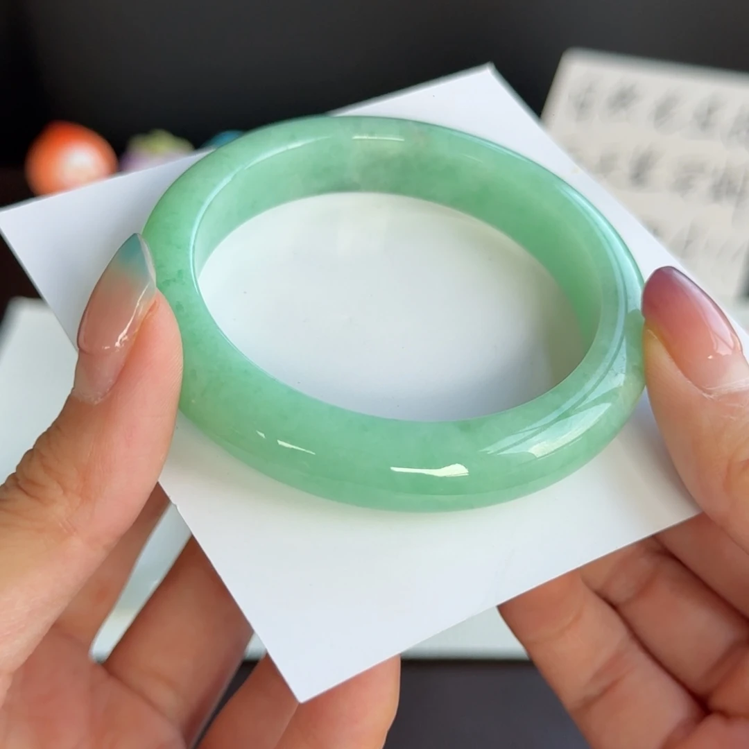 翡翠未镶嵌手镯25号 55.4