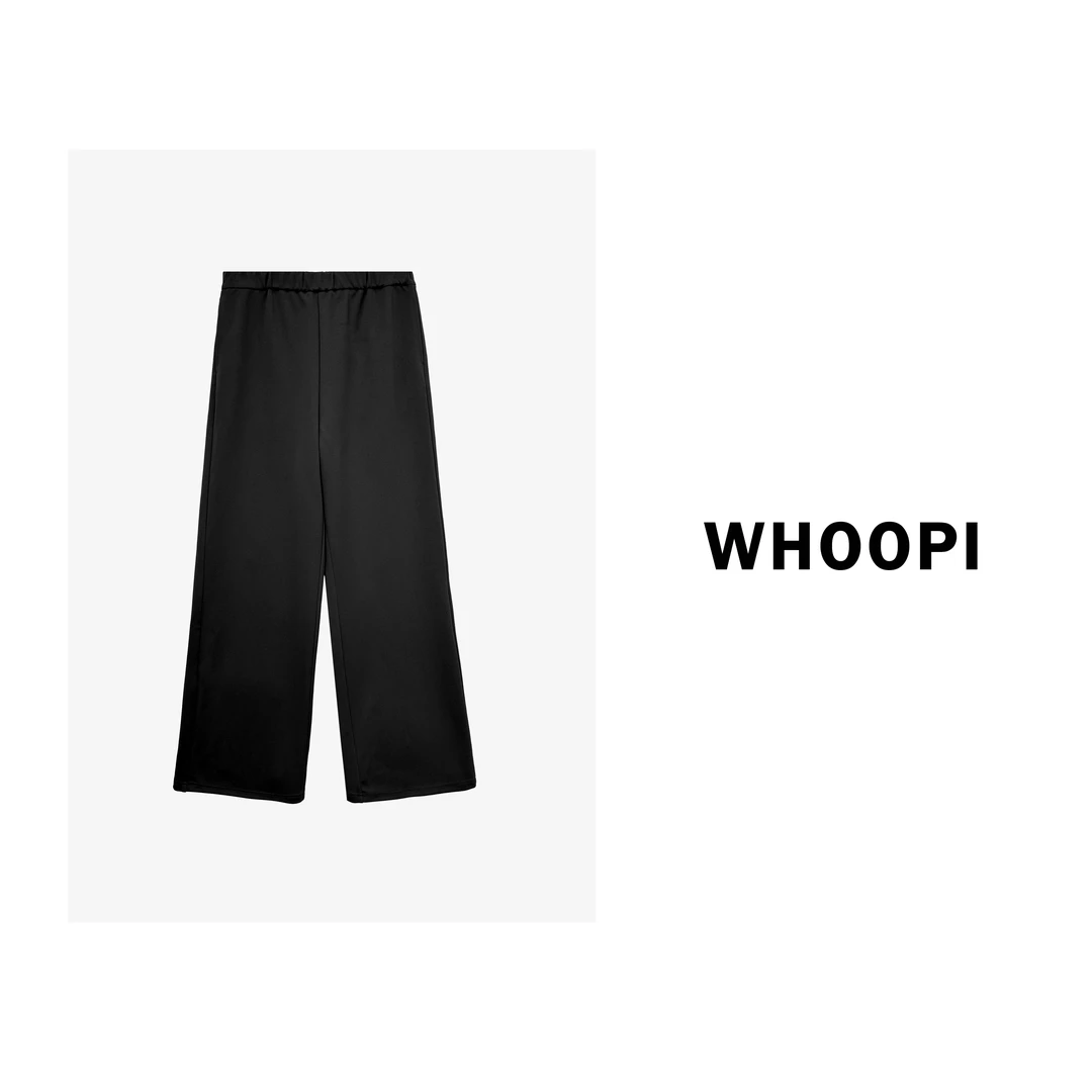 【Whoopi】【长腿利器】静奢老钱风高质利落挺垂感舒适显瘦微喇裤