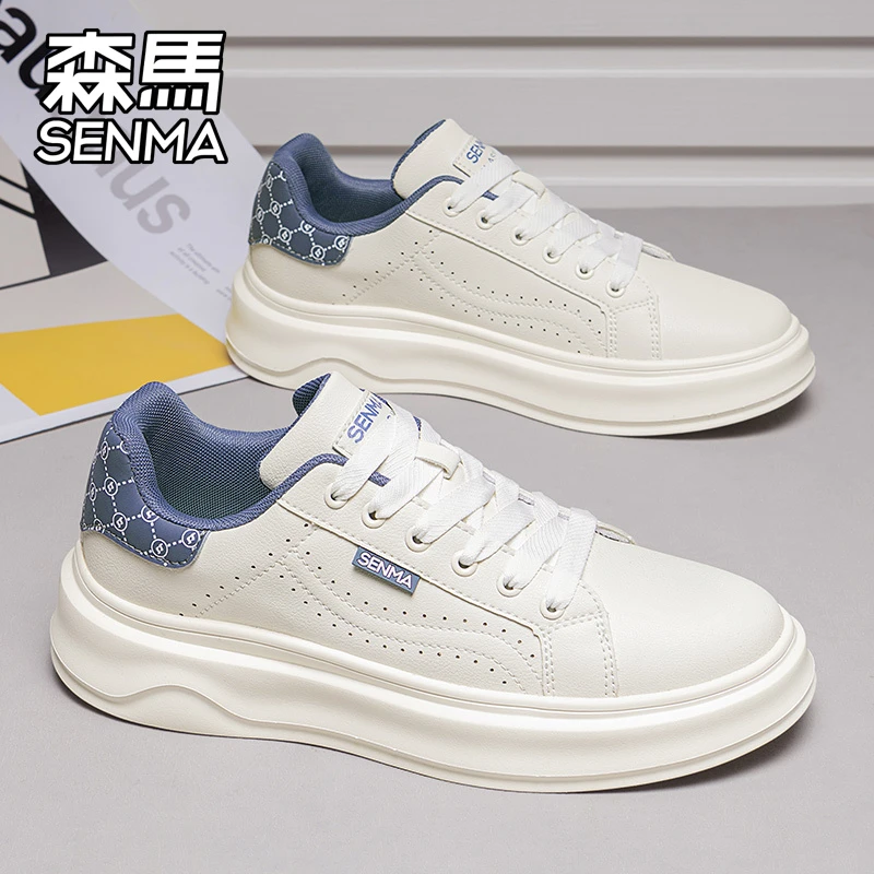 SENMA/森马男鞋2025夏季新款透气时尚休闲鞋男士潮流百搭厚底板鞋