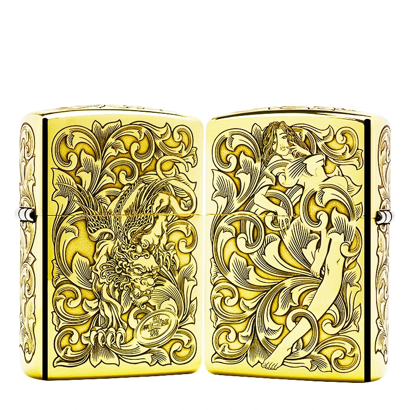 ZIPPO/之宝打火机【财色】双色平底常规机原装正品煤油机DYJ1
