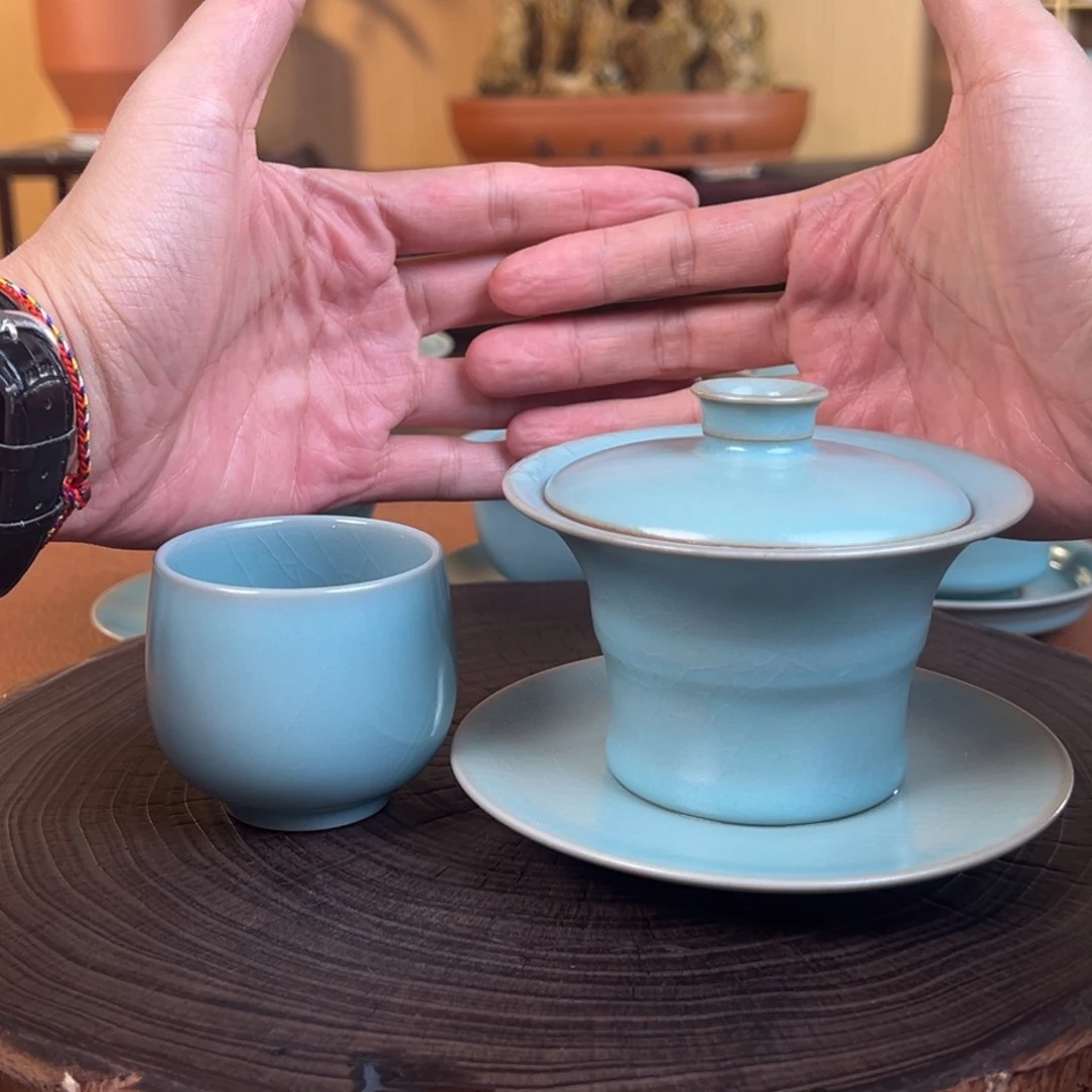 杯仿古支钉手工马蹄盖碗福利11111