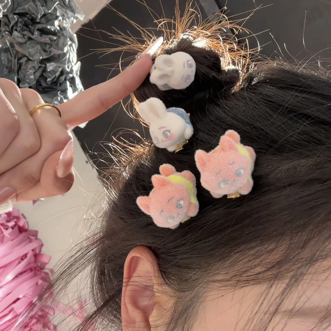 疯狂动物城卡通尼克朱迪毛绒发夹女可爱少女心侧边刘海鸭嘴夹头饰