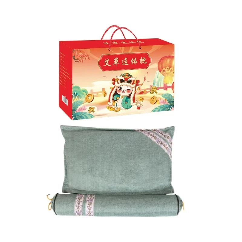 多层组合型圆柱形热敷保健枕可拆充气枕芯连体枕