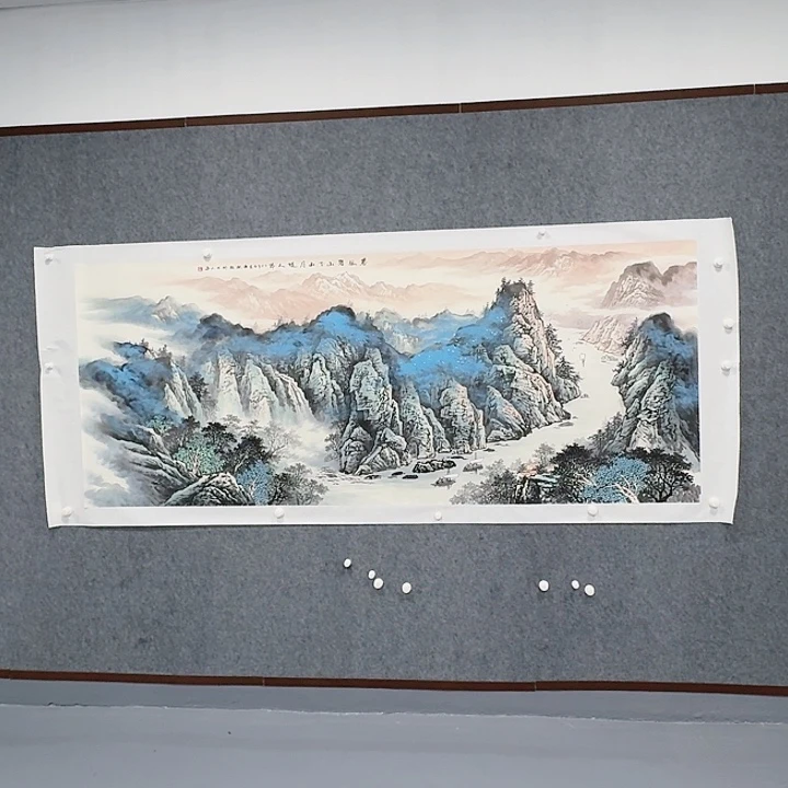 国画暮丛碧山下绘画作品