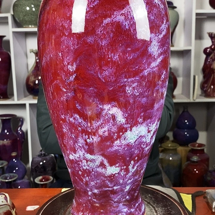 王***干尚峰钧窑作品梅瓶