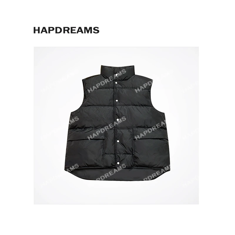 口袋鹅马甲 新款纯色休闲保暖鹅绒立领无袖马甲外套