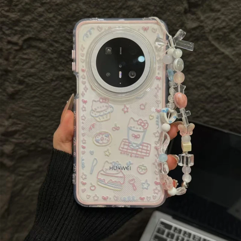 适用华为mate70pro新款mate60手机壳苹果16pro创意粉框满屏星星蛋